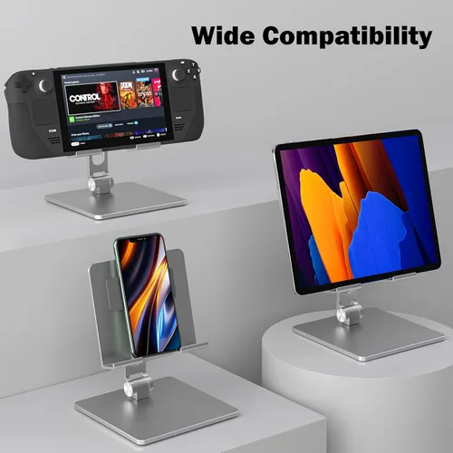 Vista 5 de Soporte para cubierta de vapor de válvula base plegable ajustable multiángulos con base gruesa para accesorios de cubierta de vapor plata