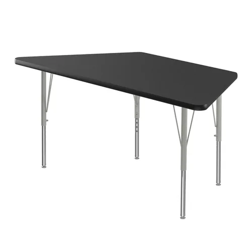 Vista 14 de Correll - Mesa rectangular de actividades para el aula de 24 x 36 pulgadas, altura ajustable (19-29 pulgadas), granito negro, parte superior