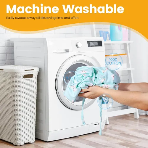 Vista 7 de Orzbow Funda Protectora para Asiento de Automóvil Infantil, Ajuste Universal, Cubierta Protectora para Asiento de Coche, Hecha de 100% Algodón