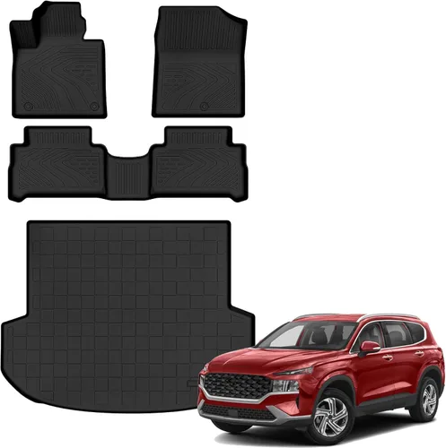 Vista 29 de Auxko Alfombrillas para todo tipo de clima, tapete de carga para Hyundai Tucson 2016 2017 2018 para todas las estaciones, accesorios de elastómero