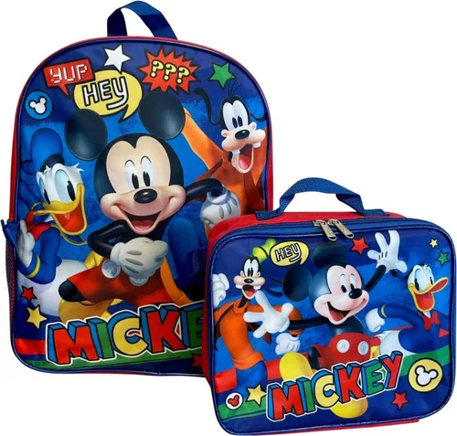 Vista 2 de Ruz Mickey Mouse - Mochila de 16 pulgadas con lonchera desmontable azul-rojo, rojo- azul , Art Deco