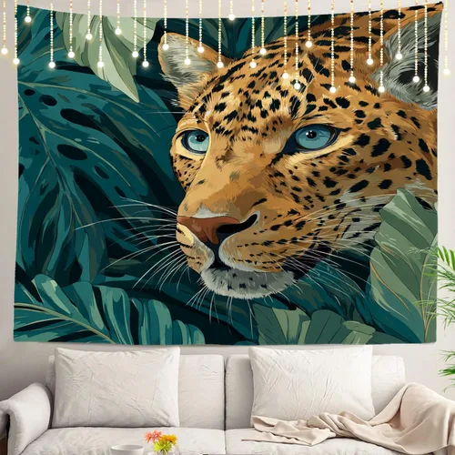 Vista 25 de Shrahala Flowers Beautiful Tropical Camomile Wall Tapestry, Colorful Humming Bird Wall Hanging Large Tapestry Decoration Polyester Fiber White Hem