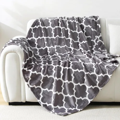 Vista 23 de Viviland - Manta de forro polar reversible con muselina, manta suave para sofá y cama, colcha transpirable, ropa de cama de gasa para adultos