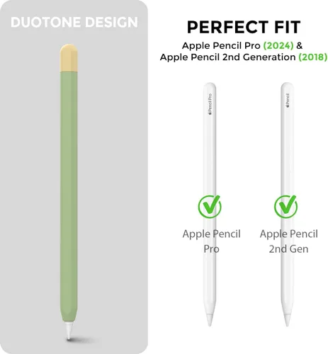 Vista 2 de AHASTYLE Funda Duotone para Apple Pencil de 2ª generación y Apple Pencil Pro (2024) Funda protectora ultra delgada de silicona compatible con carga