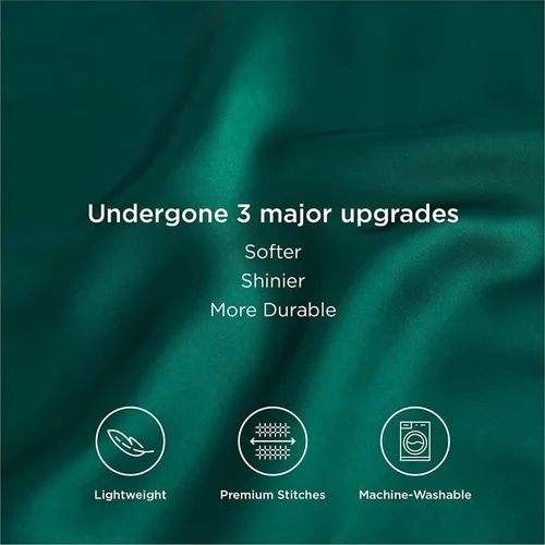 Vista 2 de Ciana Funda de almohada de satén para cabello y piel Queen - Juego de 2 fundas de almohada de seda satinada lujosas y sedosas con cierre de sobre