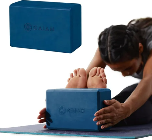 Vista 19 de Gaiam Yoga Block - Supportive Latex-Free Eva Foam - Soft Non-Slip Surface with Beveled Edges for Yoga, Pilates, Meditation