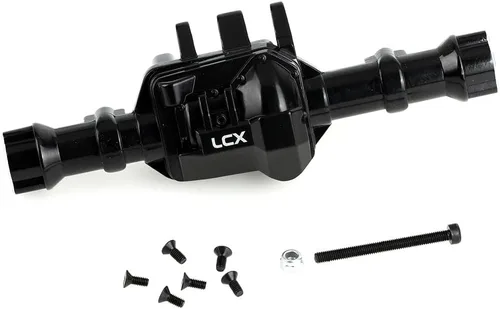 Vista 2 de LCX Racing 1/10th RC Crawler Car CNC mecanizado carcasa de eje trasero w/Diff cubierta PVD recubrimiento para TRX-4, actualizaciones piezas