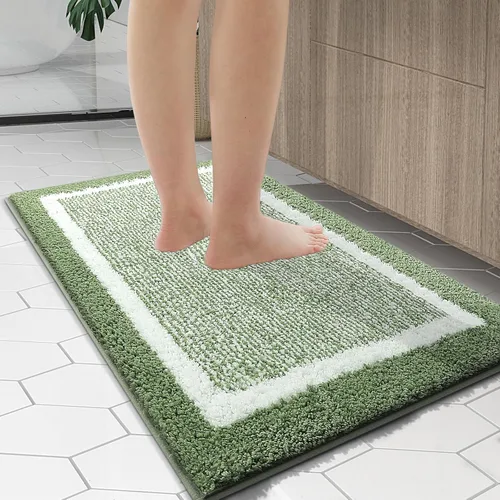 Vista 28 de OLANLY Alfombras de baño 30x20, tapete de baño de microfibra extra suave y absorbente, antideslizante, lavable a máquina, secado rápido, alfombra