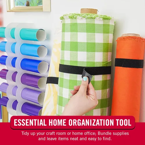 Vista 7 de Rollo "One Wrap" de Velcro Brand, para cables. 45 pies x 1.5 pulgadas, rollo grande, color negro, Negro