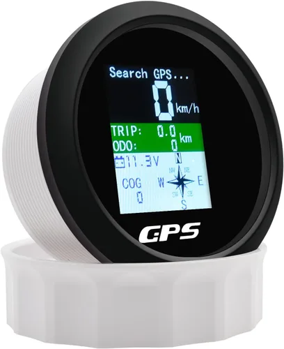 Vista 7 de KAOLALI Velocímetro GPS para embarcaciones de 85 mm, velocímetro GPS, odómetro, medidor de velocidad digital, impermeable, mph, nudos y km/h