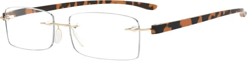 Vista 10 de Eyekepper - Gafas de lectura con lentes pequeños sin marco para hombres y mujeres