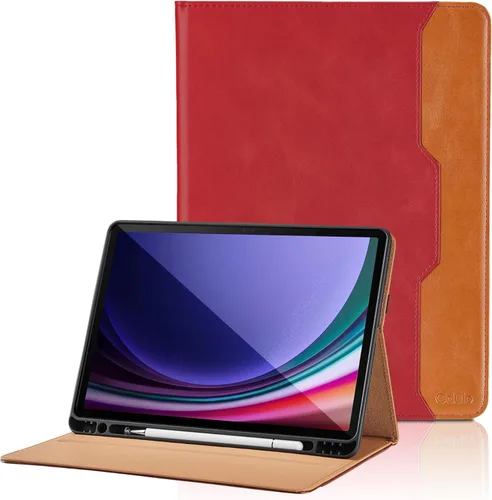 Vista 35 de Funda para Samsung Galaxy Tab A7 de 10,4 pulgadas 2020 (SM-T500/T505/T507) - Funda de piel sintética con función atril y bolsillo, función de Azul