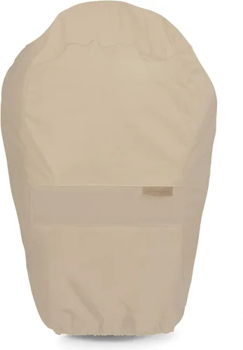 Covermates Funda redonda clásica para ahumador, para todo tipo de clima, resistente al agua, con dobladillo elástico y rejillas de ventilación,
