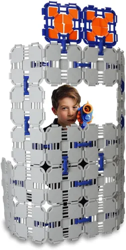 1 paquete – Kit de construcción de fuertes para niños – Juego creativo Nerf War – Construye búnker y objetivos Nerf – Obstáculos de guerra duraderos