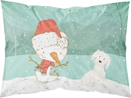 Vista 100 de Caroline's Treasures BB7625PILLOWCASE - Funda de almohada decorativa de tela con texto en inglés "Welcome Friends" Airedale Terrier estándar
