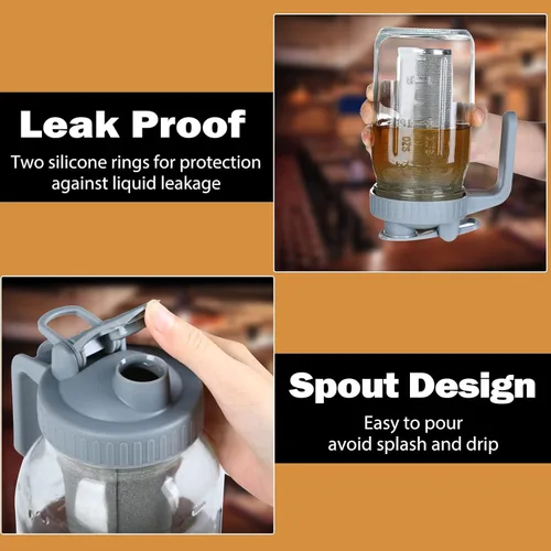 Vista 3 de Jrssae Cafetera fría – Jarra de cerveza fría de 32 onzas con filtro de acero inoxidable súper denso, fácil de usar, duradera y resistente, clásica