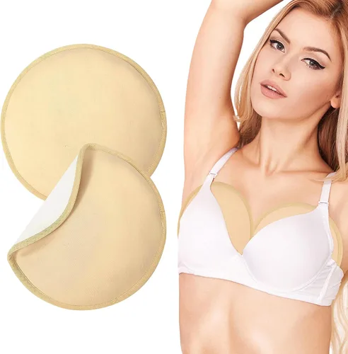 Paquete de 2 almohadillas para el pecho de aceite de ricino, almohadillas reutilizables de algodón caqui de 9.25 pulgadas para mujeres, paquete de