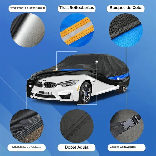 Vista 5 de Funda impermeable para cupé deportivo, impermeable, para todo tipo de clima, ajuste universal Funda para coche 1-Sedan