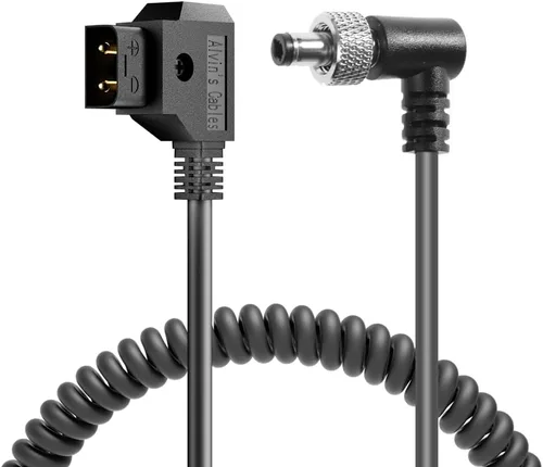 Vista 6 de Alvin's Cables D-Tap para bloquear el cable de alimentación en espiral de CC para dispositivos de vídeo PIX E7 PIX E5 7 pantalla táctil Hollyland