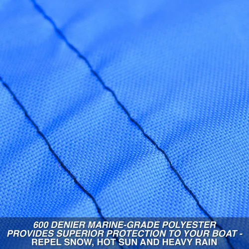 Vista 3 de Budge B-611-X5 600 denier, cubierta frontal plana de perfil bajo, gris 18 '-20 pies de largo (ancho de haz de hasta 102 pulgadas), impermeable