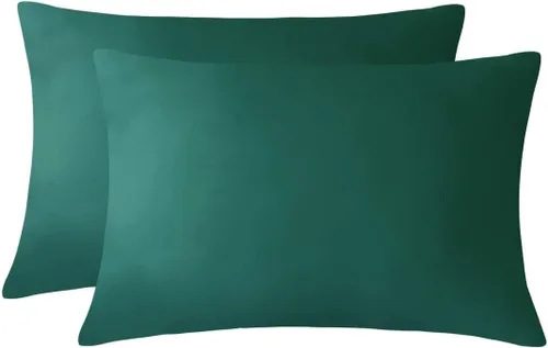 Vista 10 de Funda de almohada de lujo para niños pequeños de 12 x 16 pulgadas, 100% algodón egipcio de 800 hilos, funda de almohada suave y pequeña con Aqua Blue