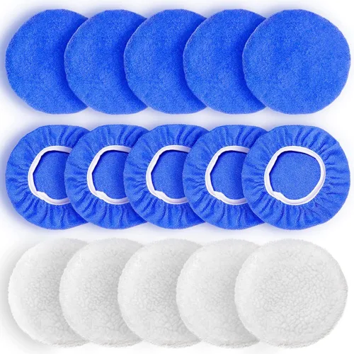 FONAROLL Gorro de Almohadilla Pulidora de Coche de 7 a 8 Pulgadas, 15 Piezas Gorros de Pulido para Automóvil Almohadillas de Buffing,
