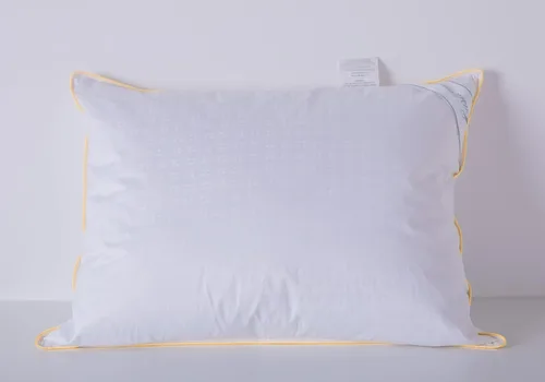 Almohadas de Plumas de Ganso Tamaño Estándar Una Almohada 100% Algodón Clásico Blanco con Soporte Frescas Almohadas de Cama para Personas que