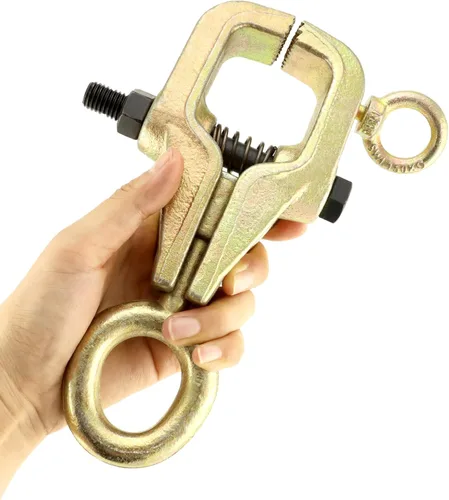 Vista 7 de QWORK Abrazadera de tracción de reparación de carrocería, 5 toneladas superior y recto de 2 vías, abrazadera de tracción de marco autoajustable