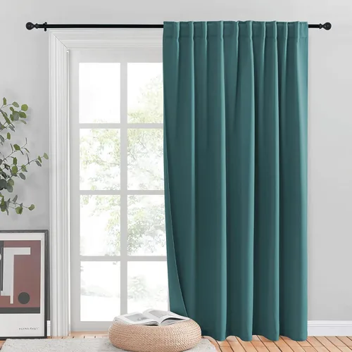 Vista 25 de NICETOWN Cortinas para Puerta Corredera, Cortina Térmica Ancha Oscurecedora para Puerta de Patio, Persiana Vertical, Cortinas para Puerta de Vidrio