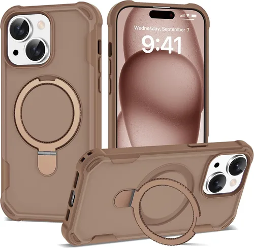 Vista 70 de Funda compatible con iPhone 11 de 6.1 pulgadas con soporte de anillo magnético [protección militar contra caídas] [compatible con MagSafe] Funda a