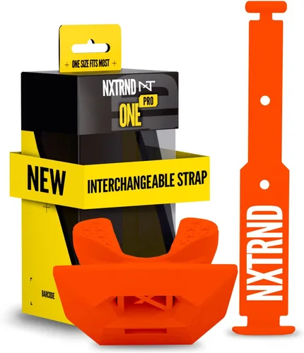Vista 74 de Nxtrnd One Protector Bucal de Fútbol Americano, Correa Incluida, Se Adapta a Adultos y Jóvenes (Negro)