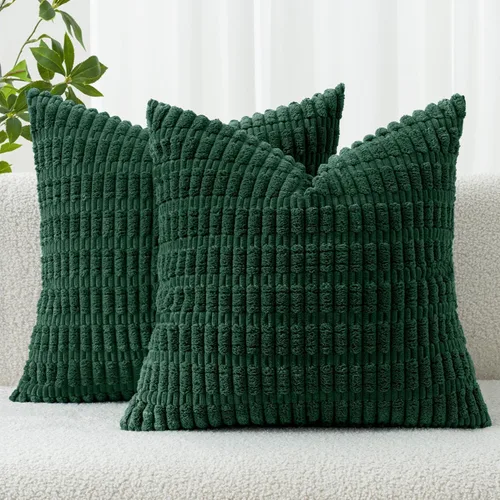 Vista 63 de MIULEE - Juego de 2 fundas decorativas de pana suave para cojín; diseño a rayas estilo bohemio, moderno, rural; decoración p/el hogar, sala de Gris