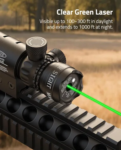 Vista 5 de CVLIFE Laser Sight for Rifle with Picatinny/M-lok Rail Mount, Green Laser for Guns, Low-Profile Laser Sight with Pressure Switch