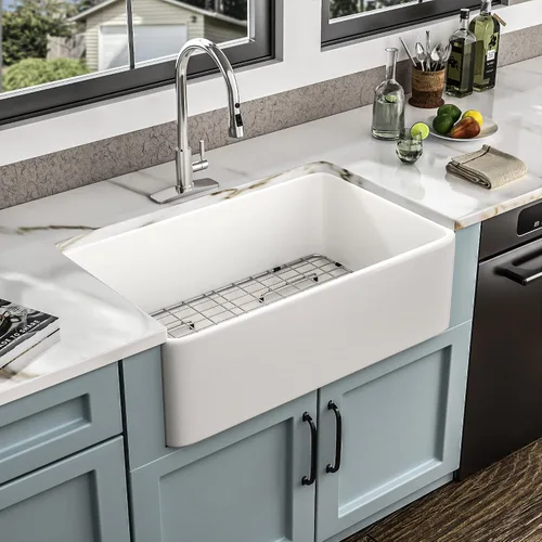 Vista 13 de Lavandería blanca de 24 "x18" Lavabo de porcelana de cerámica de Blanco