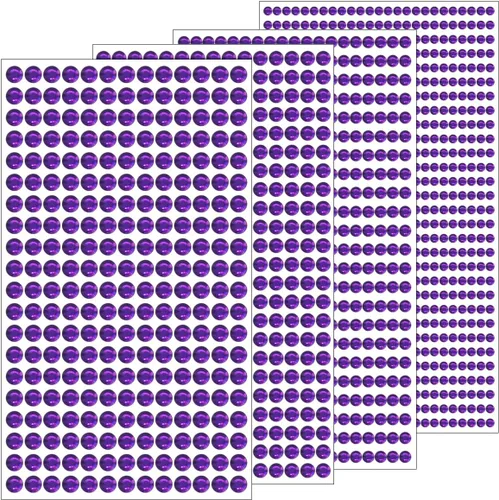 Vista 27 de 1799 piezas 4 hojas de pegatinas de diamantes de imitación 3/4/5/6 mm autoadhesivas para maquillaje de cara, ojos, cabello y cuerpo (Rojo-3/4/5/6mm)