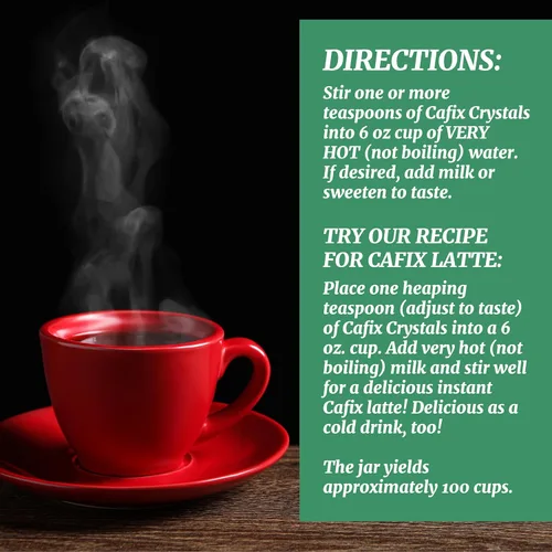 Vista 6 de Cafix Frasco de cristales sustitutivos de café, 7.05 onzas