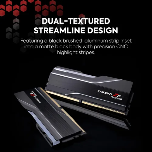 Vista 4 de G.SKILL Trident Z5 Neo RGB Series DDR5 RAM (AMD EXPO e Intel XMP 3.0) 128GB (2x64GB) 6000MT/s CL34-44-44-96 1.35V Memoria de computadora