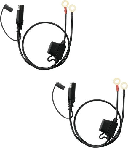 Vista 13 de Bates - Conector de batería SAE, 2 pies, SAE a arnés de terminal de anillo tórico, conector de batería de 2 pines