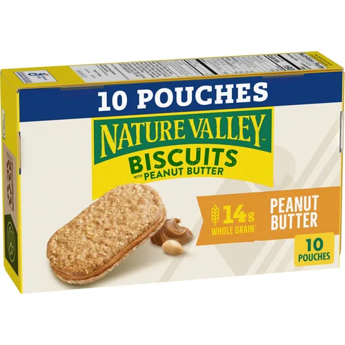 Vista 19 de Nature Valley Sándwiches de galletas, mantequilla de coco, paquete económico de aperitivos, 10 unidades, 13.5 onzas