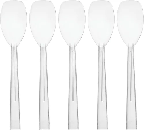 Fiesta Essentials 9" de plástico duro cucharas de servir, Clear, 12 unidades