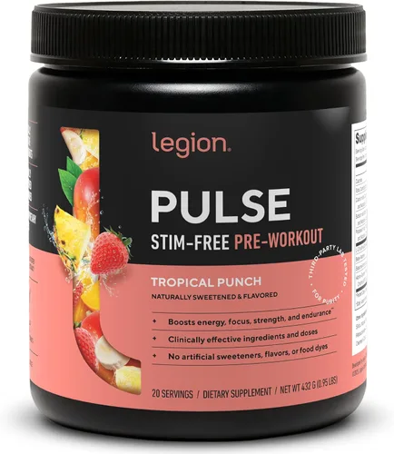 Vista 15 de Legion Pulse Suplemento previo al entrenamiento - Bebida de óxido nítrico natural para aumentar la energía, sin creatina, endulzada naturalmente