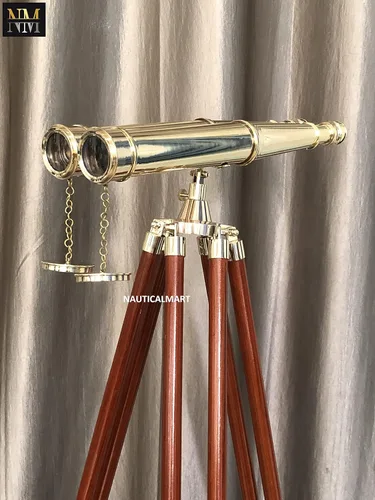 Vista 3 de Nauticalmart - Binoculares de latón macizo de 62 pulgadas de Nauticalmart Telescopio totalmente funcional, binocular náutico vintage