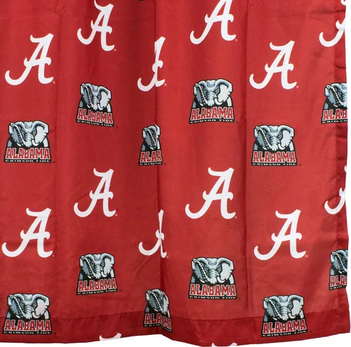 Vista 5 de College Covers Everything Comfy Alabama Tide - Cortina de ducha brillante y colorida, 70 x 72 pulgadas