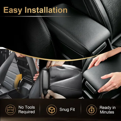 Vista 5 de AOMSAZTO Reposabrazos de Altura para Honda Civic 2006-2011 Negro de Cuero Central