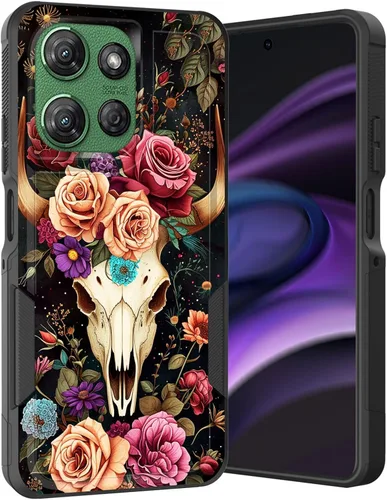 Vista 150 de para Moto G Play 4G 2024, funda de dos capas híbrida resistente y a prueba de golpes, PC duro + silicona suave protectora para Motorola Moto G Play