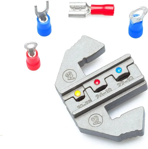 Vista 28 de Wirefy Matriz de Crimpado de Conector de Empalme Termorretráctil 22-8 AWG Matriz de Repuesto para Herramienta de Crimpado de Trinquete Wirefy