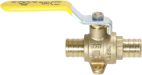 Vista 3 de Válvula de bola de cierre PEX XFITTING de 10 piezas de 3/4 pulgadas con oreja de gota, puerto completo, latón