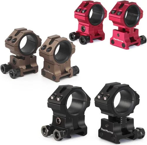 WestHunter Optics Anillos ajustables de altura para mira Picatinny, 1 pulgada 30 mm Montura de mira de precisión | 6 colores