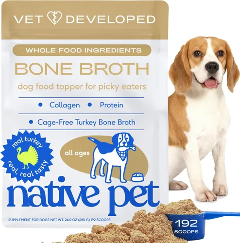 Vista 10 de Native Pet Caldo de Huesos para Perros - Hecho con Caldo de Hueso de Res Real, Complementos Alimenticios para Perros Quisquillosos - Proporciona