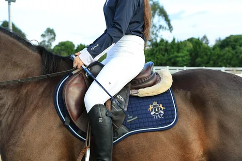 Vista 6 de T TEKE 26" TWINKLE Ecuestre Whips, Cultivo de equitación con mango de golf, eje reflejo y slapper de cuero genuino de cola de pez